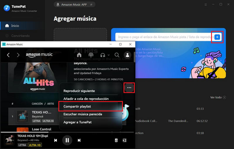 agregue música de Amazon a TunePat a través del enlace