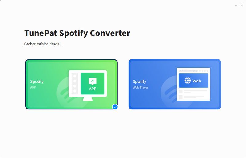 interfaz principal del conversor de spotify