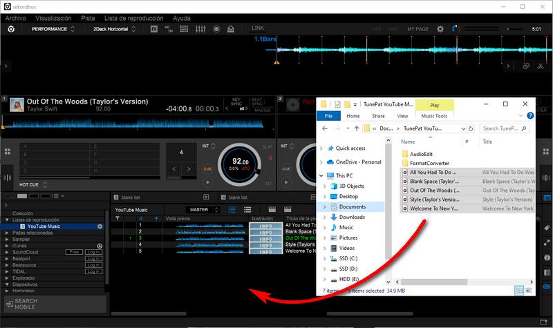mezclar música de youtube en rekordbox