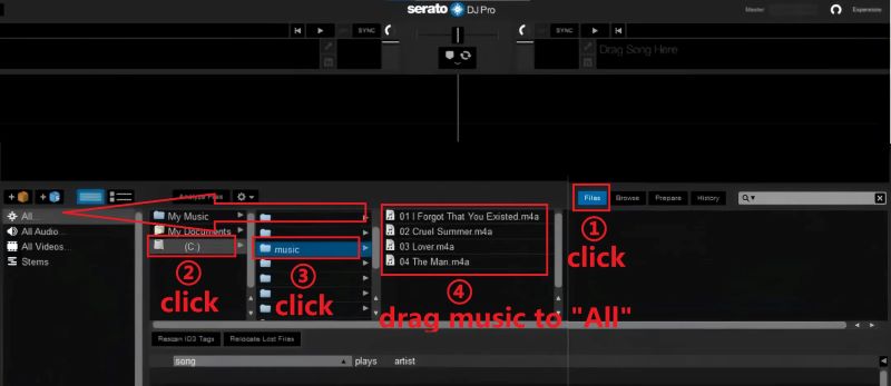 add files to serato dj