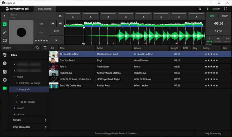 import spotify songs to denon dj