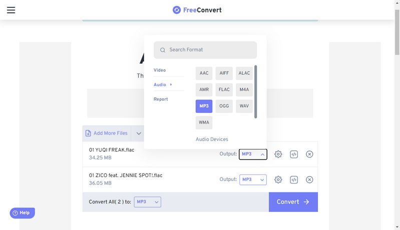 FreeConvert Audio Converter