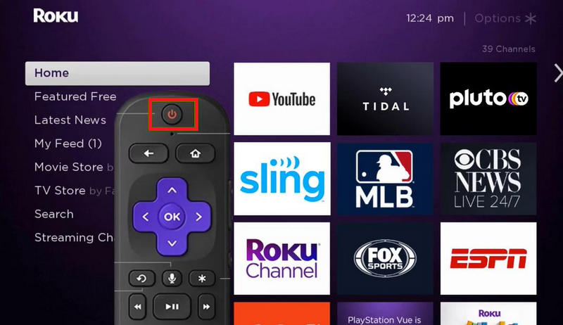 restart the roku tv