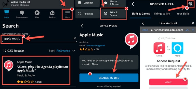 link apple music to alexa