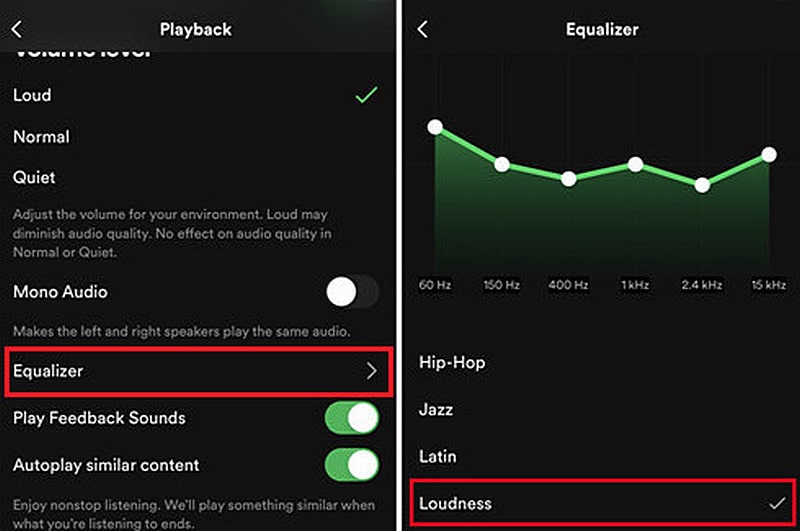 adjust equalizer on mobile