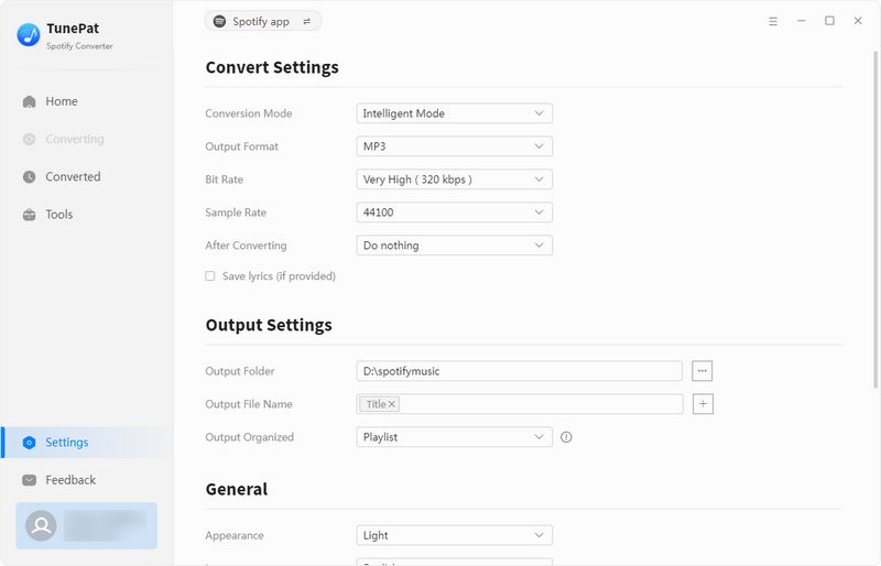 Customize output settings