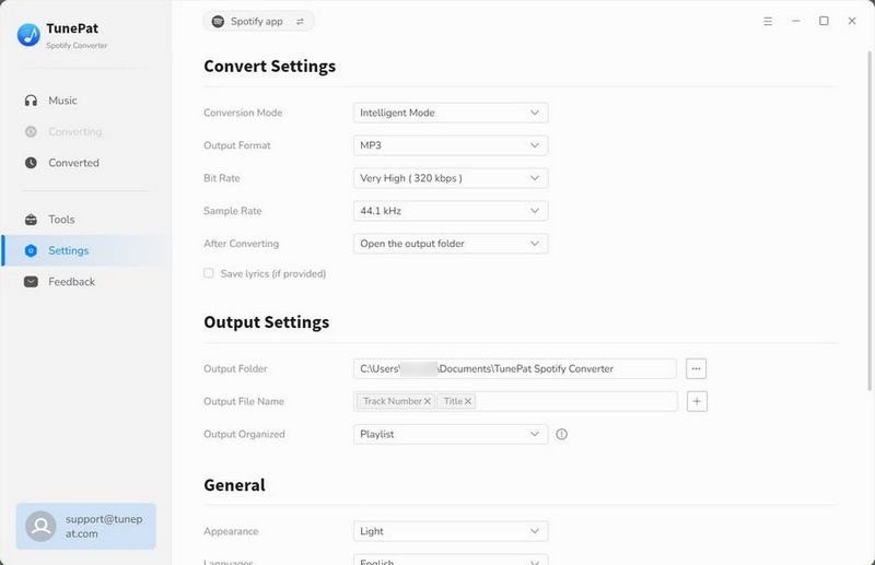 setting format