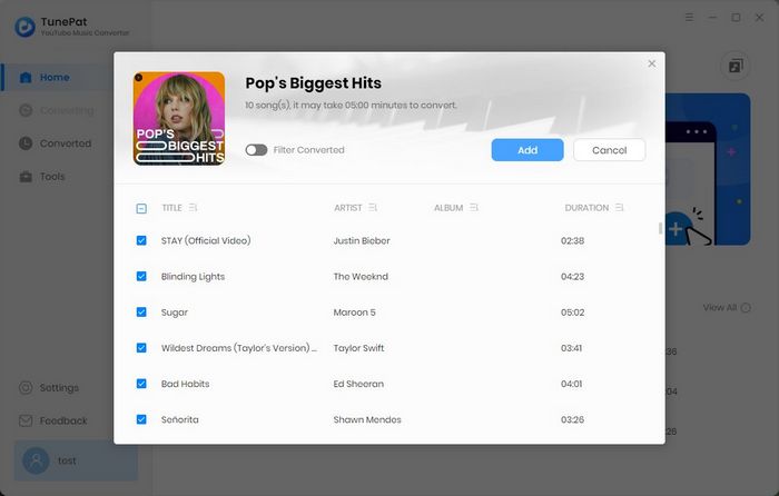 Add youtube music to convert