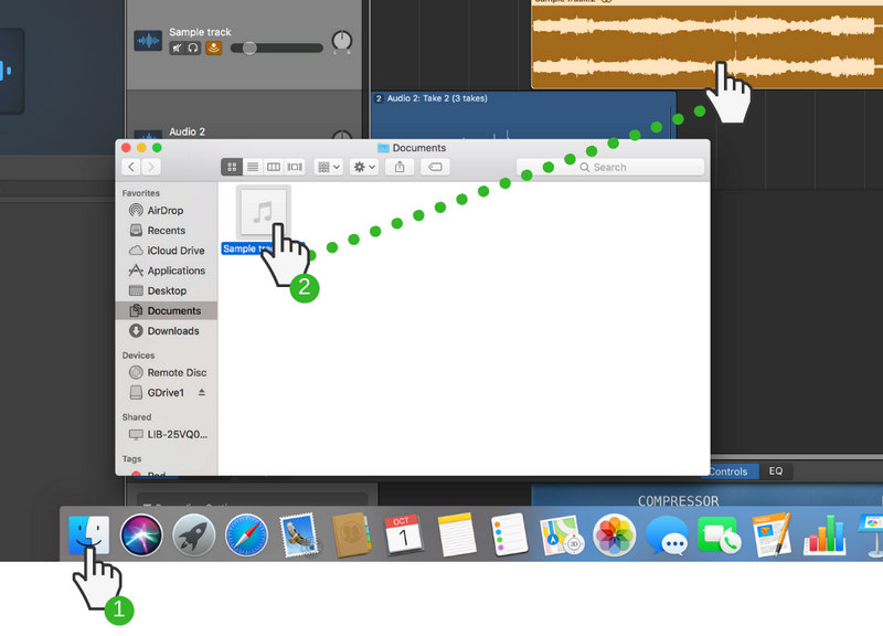 import music to grageband on mac